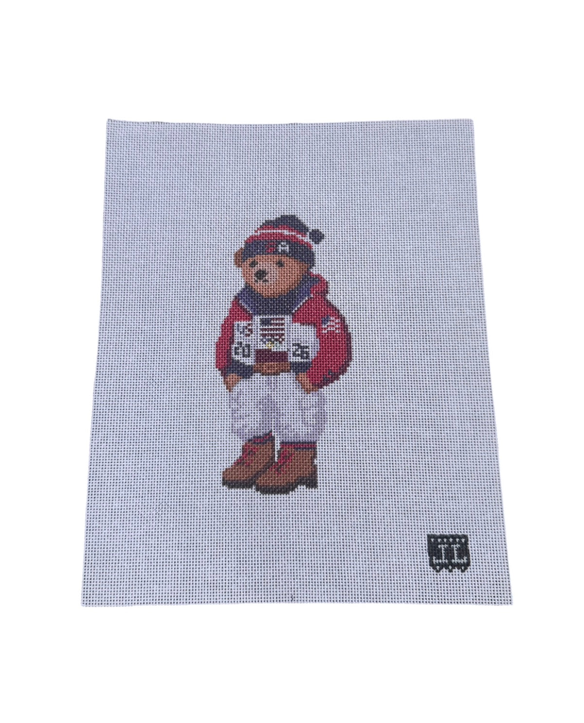 USA Winter Olympics Ralph Lauren Bear Needlepoint Canvas