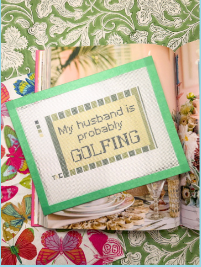 My Husband is golfing Canvas
