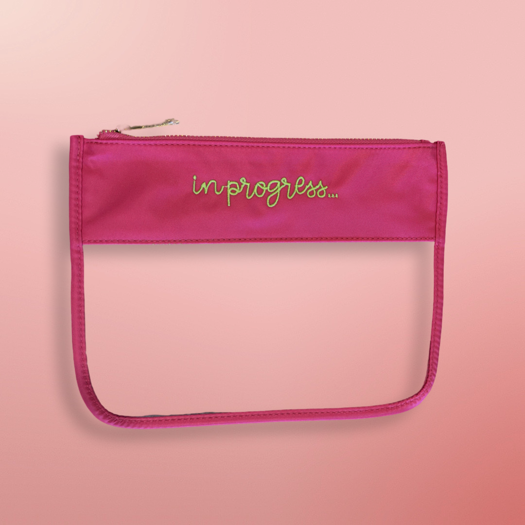 Pink & Clear In Progress…Project bag