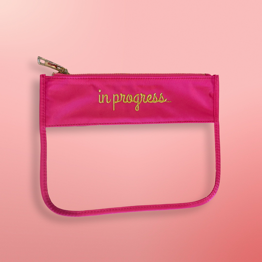 Pink & Clear In Progress…Project bag