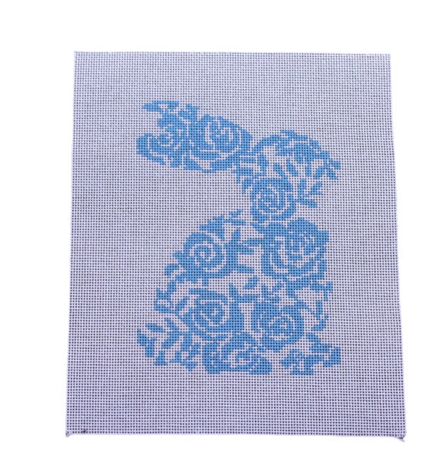 Blue Floral Bunny