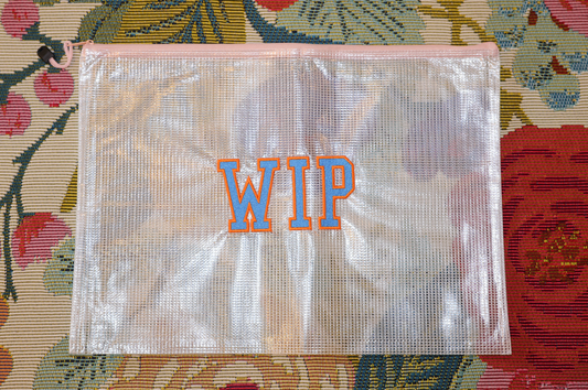 WIP Project Bag (Blue & Orange)