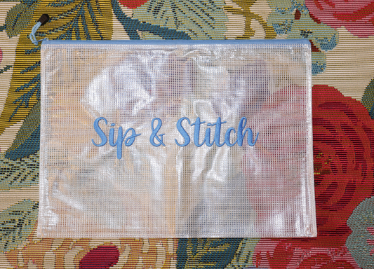 Sip & Stitch Project Bag (Blue)