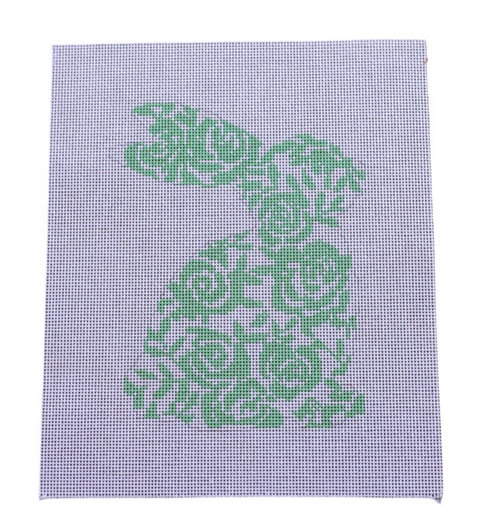 Green Floral Bunny