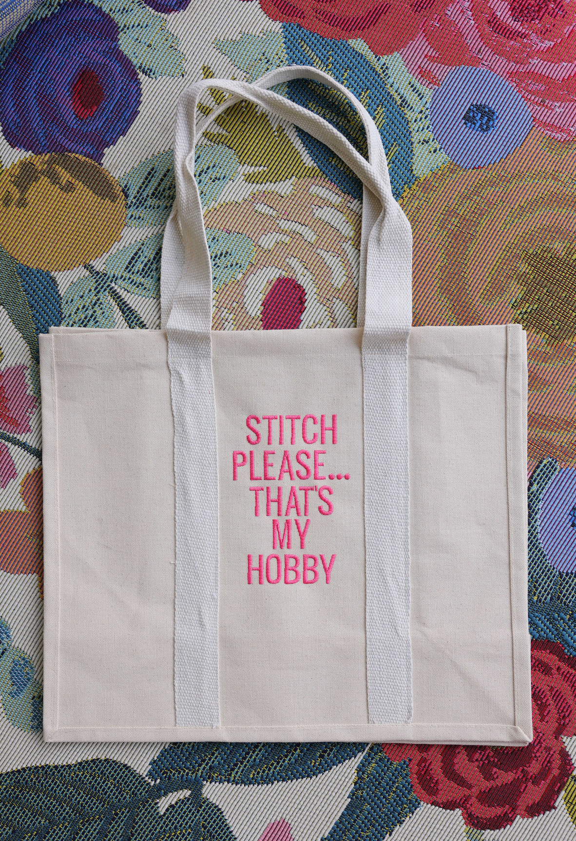 Stitch Please thats my hobby Canvas Tote
