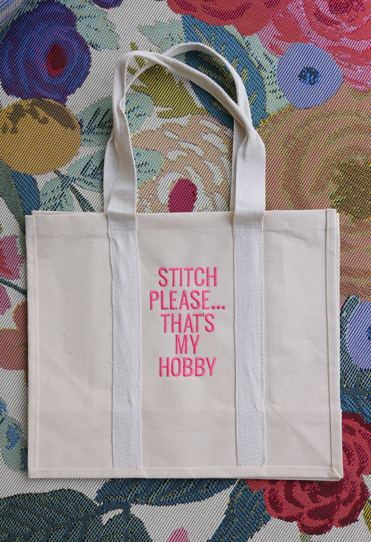 Stitch Please thats my hobby Canvas Tote