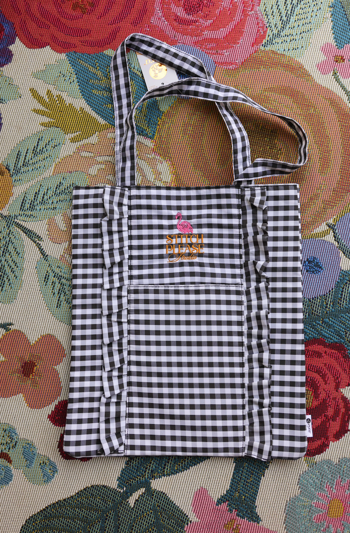 Black & White Checkered Tote
