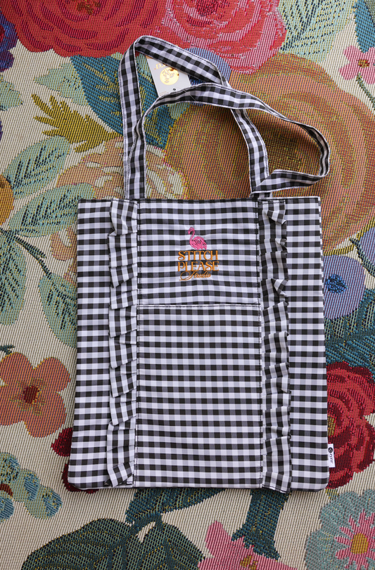 Black & White Checkered Tote